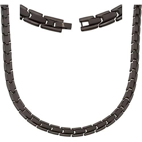 Elegant Titanium Magnetic Therapy Necklace Pain Relief for Neck Arthritis Migraine Headaches Shoulders and Back