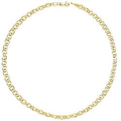 14K SOLID REAL Yellow SOLID Gold 1.7mm Or 3.2mm Or 4.5mm or 6.3mm Shiny Mariner Bracelet Bangle or Foot Anklet for Pendants and For Men and Women with Lobster-Claw Clasp (7'' 8'' 8.5'' or 10 inch)