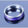 2 Pcs 6MM Comfort Fit Stainless-Steel Color Changing Heart Mood Ring Wedding Band Anniversary Promise