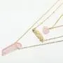 Injoy Jewelry Synthetic Rose Quartz Multilayer Chain Necklace Gemstone Leaf Pendant Necklace for Women Girls Injoy Jewelry Synthetic Rose Quartz Multilayer Chain Necklace Gemstone Leaf Pendant Necklace for Women Girls