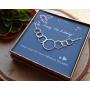 EFYTAL 70th Birthday Gifts for Women, Sterling Silver Seven Circle Necklace for Her, 7 Decade Jewelry 70 Years Old