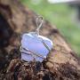 Blue Lace Agate Gemstone Pendant Necklace - Natural Crystal Healing | Stone of Encouragement and Support| Throat Chakra & Communication Aid | For Security and Self-Confidence| Jewelry for Men & Women