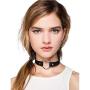 Vintage Gothic Collar Punk Goth Emo Heart Leather Choker Necklace for Girls Women