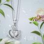 J.NINA ✦I Love You✦ Jewelry Gifts for Women Jewelry Necklace With Crystals Fashion Heart Pendant Necklace Gift for Women With a Luxury Packaging