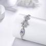 Aurora Tears 925 Sterling Silver Hamsa Jewelry Women Hand of Fatima with Evil Eye Pendant/Earring/Bracelet Hamsa Hand/David Star Lucky Crystal Protection Amulet Jewellery