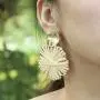 Boho Raffia Earrings Statement Flower Earrings Drop Dangle Bohemian Earrings Boho Raffia Earrings Statement Flower Earrings Drop Dangle Bohemian Earrings