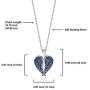 925 Sterling Silver Angel Wing Necklaces for Women,Heart Necklaces for Women, Cubic Zirconia Angel Wing Heart Pendant Charm Necklace for Women, Asthetic Jewellery for women