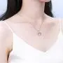 Besilver Cute Animal Pendant Necklace Charm 925 Sterling Silver Cat/Snake/Sloth/Dolphin/Starfish/Snail/Shark Cute Animal Jewelry Gift for Women Girl
