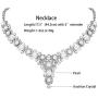SCWADEY Bridal Jewelry Set Austrian Crystal Necklace and Dangle Earrings Fit for Wedding Dress Elegant Gift for Bridesmaid Party Birthday Prom Sets Box Packaging