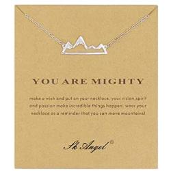 SK Angel Message Card Compass Pendant Necklace Friendship Starfish Good Luck Elephant Pendant Chain Necklace with Gift Card