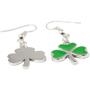 Shamrock Green Dangle Earrings: Green Clover Dangling Earrings for Women - St Patricks Day Accessories
