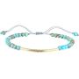 KELITCH Friendship Bracelets Handmade Single Strand Gold Beaded Bar Bracelets Chic Bangle