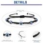 Florideco 8PCS Evil Eye Bracelet Anklet Protection Luck Braided String Kabbalah Bracelet Handmade Rope Cord Thread Friendship Bracelet