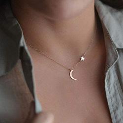 Jovono Bohe Necklace Mooon Necklace Star Pendant Necklace Chain for Women and Girls