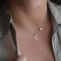 Jovono Bohe Necklace Mooon Necklace Star Pendant Necklace Chain for Women and Girls Jovono Bohe Necklace Mooon Necklace Star Pendant Necklace Chain for Women and Girls