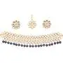 Touchstone Indian Bollywood Handcrafted Traditional Royal Mughal Kundan Polki Meenakari Enamel Colorful Wedding Designer Jewelry Necklace Choker Set in Gold and Silver Tone for Women.