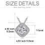 WSX 14K Solid Yellow Gold 1 Carat 6.5mm Moissanite Solitaire Pendant Necklace, Fine Jewelry Gifts for Women Girl