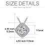 WSX 14K Solid Yellow Gold 1 Carat 6.5mm Moissanite Solitaire Pendant Necklace, Fine Jewelry Gifts for Women Girl
