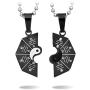 UM Jewelry Stainless Steel Puzzle Couples Necklace for Him and Her Tai Chi Yin Yang Split Pendant