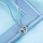 Billie Bijoux Silver Necklaces for Women 925 Sterling Silver Infinity Heart Love Diamond Pendant Neckalce Gift for Women Girls Girlfriends Valentines Day Mothers Day