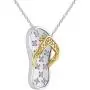 Pretty Jewels Diamond Flip Flop Pendant Slipper Beach Sandal Fancy Pendant 0.07 cttw Diamonds 925 Sterling Silver