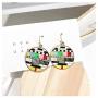 Creative retro style retro TV game earrings simulation personality wacky earrings