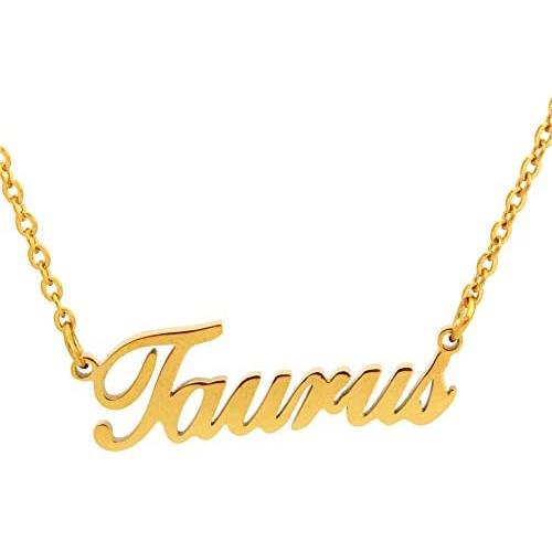 HUTINICE 12 Zodiac Necklace Constellation Jewelry for Women Girls, Letter Horoscope Necklace 18 inch Gold Plated Chain Scorpio Pendant Necklaces