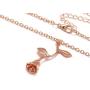 andy cool Rose Gold Flower Pendant Necklace Chain Lovers Birthday Friendship Jewelry for Mothers Day by TheBigThumb