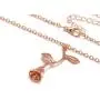 andy cool Rose Gold Flower Pendant Necklace Chain Lovers Birthday Friendship Jewelry for Mothers Day by TheBigThumb