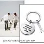 Zuo Bao Step Parent Jewelry for Step Children Love Has Nothing to Do with DNA Daughter/Mother in Law Keychain Birthday Keyring Gift for Stepmom,Stepdad,Stepson,Stepdaughter