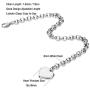 Initial Charm Bracelets Stainless Steel Heart 26 Letters Alphabet Bracelet for Women, Valentines Day Gifts