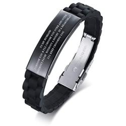 MEALGUET to My Husband I Will Keep Choosing You Black Silicone Bracelet Wristband for Him, Gift from Wife,Birthday