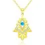 Hamsa Necklace Blue Opal Evil Eye Good Luck Hand of Vintage Fatima 925 Sterling Silver Plated 14k Gold Chain Pendant Necklaces Jewelry Fashion Gift for Women Girls (17+2’’) Hamsa Necklace Blue Opal Evil Eye Good Luck Hand of Vintage Fatima 925 Sterling Silver Plated 14k Gold Chain Pendant Necklaces Jewelry Fashion Gift for Women Girls (17+2’’)