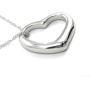 Perfect Love Open Heart Sterling Silver Pendant Necklace [Small Size]