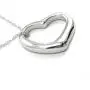 Perfect Love Open Heart Sterling Silver Pendant Necklace [Small Size]