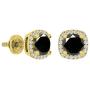 Dazzlingrock Collection 10K 5 MM Each Gemstone Ladies Halo Stud Earrings, Yellow Gold