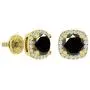 Dazzlingrock Collection 10K 5 MM Each Gemstone Ladies Halo Stud Earrings, Yellow Gold