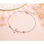 S925 Sterling Silver Anklet for Women Girl Boho Beach Charm Adjustable Foot Ankle Bracelet Jewelry Birthday Gift
