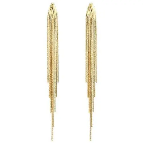 FUTIMELY Long Tassel Dangle Drop Earrings for Woman Teen Girls,Silver/Black/Gold Punk Sleek Metal Chain Earrings Wedding Bridesmaid Jewelry FUTIMELY Long Tassel Dangle Drop Earrings for Woman Teen Girls,Silver/Black/Gold Punk Sleek Metal Chain Earrings Wedding Bridesmaid Jewelry