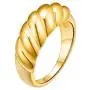LAOBOYS JEWELLERY 18k Gold Plated Twisted Signet Chunky Dome Ring Best Gift Stacking Band Women Jewelry Minimalist Ring Size 6 to 10 LAOBOYS JEWELLERY 18k Gold Plated Twisted Signet Chunky Dome Ring Best Gift Stacking Band Women Jewelry Minimalist Ring Size 6 to 10