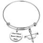FOTAP Archery Gifts I Dont Wear Bows I Shoot Them Bracelet Hunting Gifts Bow and Arrow Charm Gift