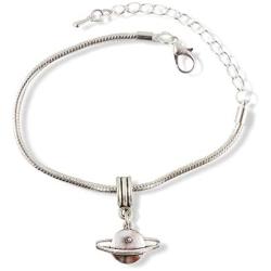 Saturn Bracelet | Planet Stainless Steel Snake Chain Charm Bracelet