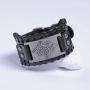 TEAMER Celtic Trinity Knot Triquetra Bracelet Wing Dragon Leather Bracelet Gift Jewelry for Men