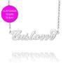 Moonlight Collections Sterling Silver Custom Name Necklace Luis Personalized Necklace