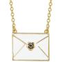 HARRY POTTER Muggle Mail Gold Plated Envelope Necklace, 18” Chain