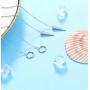 ORAZIO 6 Pairs Stainless Steel Chain Tassel Earrings for Women Lightweight Wave Threader Ball Dangle Drop Minimalist Chain Earrings Set