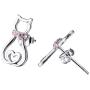 Cat Stud Earrings for Women Girls Sterling Silver Mini Pet Cats Earrings Jewelry Studs