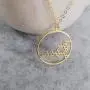 NOUMANDA Geometric Chemical Hormone Molecular Science Necklace Laser Cutting Metal Oxytocin Round Pendant Jewelry