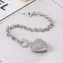 Dankadi Womens 925 Sterling Silver Bracelet Fine Jewelry Shining Heart Bracelet Solid Silver Accessories Birthday Party Gift Dankadi Womens 925 Sterling Silver Bracelet Fine Jewelry Shining Heart Bracelet Solid Silver Accessories Birthday Party Gift