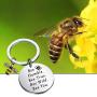 CYTING Bumble Bee Keychain Bee Humble Bee True Bee Wild Bee You Inspirational Keychain Bee Jewelry Motivational Gift